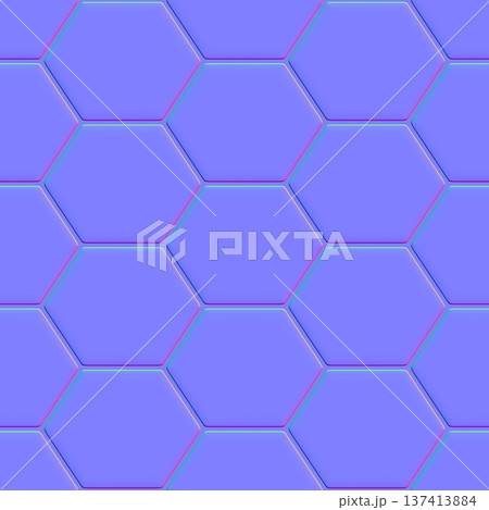 Beveled Hexagonal Mosaic Normal Map Surfaceのイラスト素材 [137413884] - PIXTA