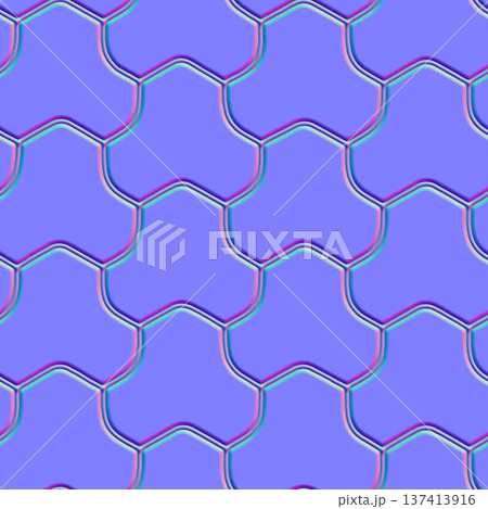 Beveled Clover Paving Stone Normal Map for 3D Rendering Beveled Clover Paving Stone Normal Map for 3D Rendering 137413916