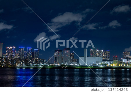 夏 東京夜景 台場公園から見える景色 夏 東京夜景 台場公園から見える景色 137414248