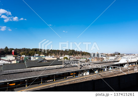 京王高尾駅のホームから北方向　東京都八王子市初沢町 137415261