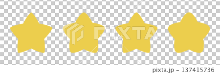 Loose and cute star illustration material set Pop star silhouette illustration 137415736