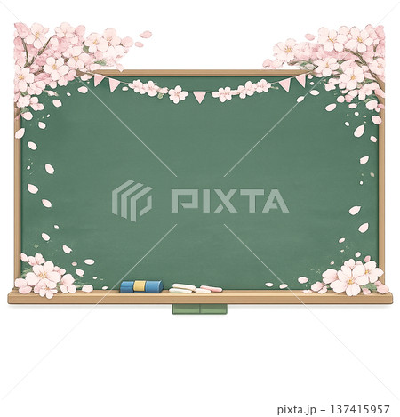 黒板と桜 黒板と桜 137415957