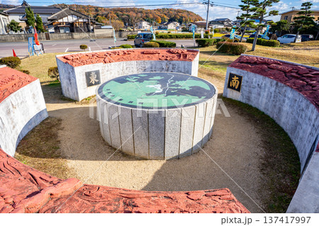 備中高松城跡 水攻図案内盤の風景（岡山市） 137417997