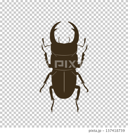 Stag beetle silhouette illustration Insect silhouette Stag beetle silhouette illustration Insect silhouette 137418739