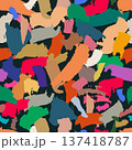 Abstract Colorful Brush Stroke Seamless Vector Pattern 137418787