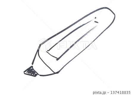 a highlighter drawn with a black marker a highlighter drawn with a black marker 137418835