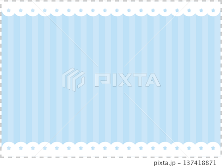 Star Scalloped Lace - Fluffy Line Frame Illustration Star Scalloped Lace - Fluffy Line Frame Illustration 137418871