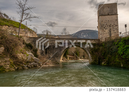 Medieval Stone Bridge Medieval Stone Bridge 137418883
