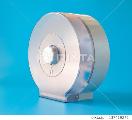 jumbo toilet roll dispenser made of plastc in a round shape. 137419272