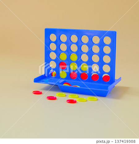 laying out colored plastic mosaics. children's game. laying out colored plastic mosaics. children's game. 137419308