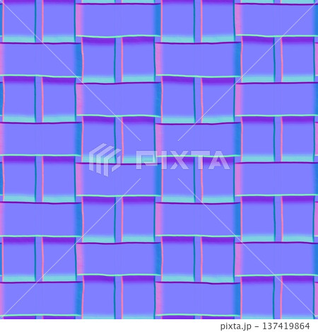 Basket Weave Normal Map Texture for 3D Modeling Basket Weave Normal Map Texture for 3D Modeling 137419864