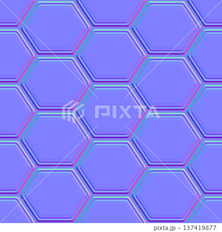 Convex Hexagon Honeycomb Normal Map 137419877