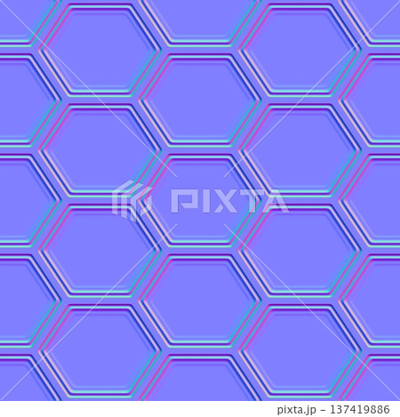 Clean Hexagonal Honeycomb Normal Map 137419886