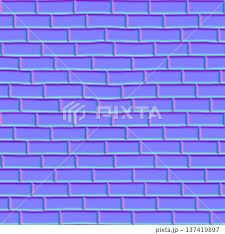 Deep Grout Brick Wall Normal Map for Game Environments 137419897