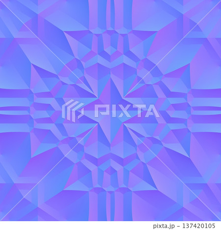 Symmetrical Faceted Crystalline Ornament Normal Map 137420105