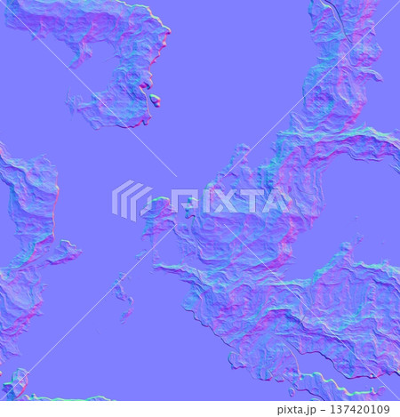 Organic Rock Terrain Normal Map for 3D Environment Design 137420109