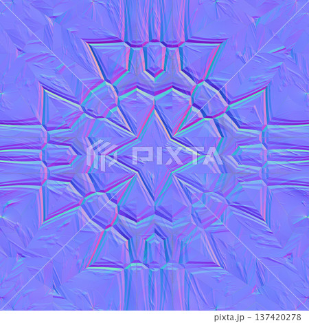 Kaleidoscopic Crystalline Star Normal Map Ornament Kaleidoscopic Crystalline Star Normal Map Ornament 137420278