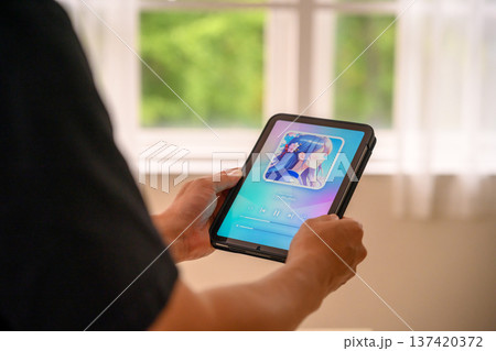 タブレットで音楽再生 タブレットで音楽再生 137420372