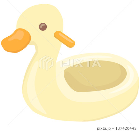シンプルなアヒルのおまる ベビーグッズのイラスト ベクター素材 137420445