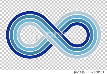 Blue gradient infinity symbol abstract design illustration Vector image of infinity symbol Blue gradient infinity symbol abstract design illustration Vector image of infinity symbol 137420551