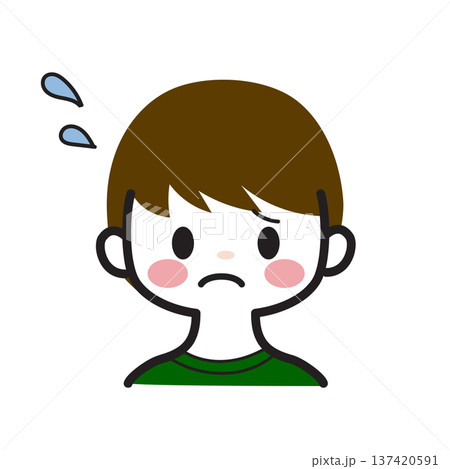 困っている男の子 困っている男の子 137420591