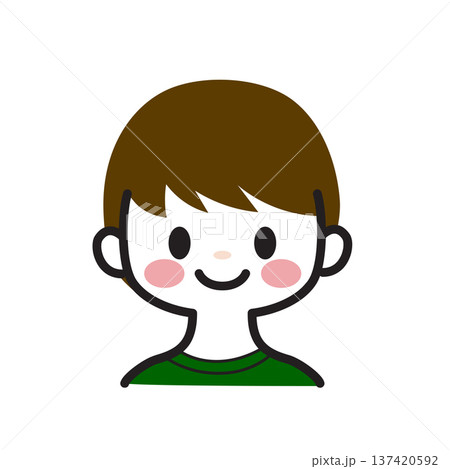 ニコニコ顔の男の子 137420592