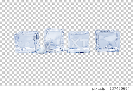 Ice illustration realistic cube 137420694