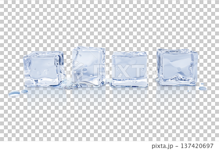 Ice illustration realistic cube 137420697