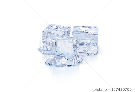 氷 イラスト リアル キューブ 137420700
