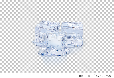 氷 イラスト リアル キューブ 137420700