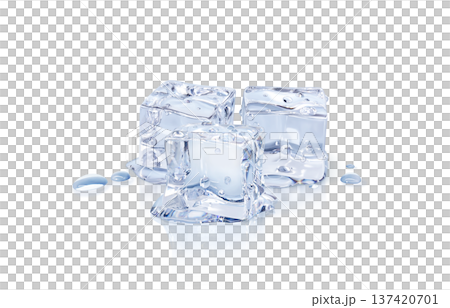 逼真的冰塊插圖 逼真的冰塊插圖 137420701
