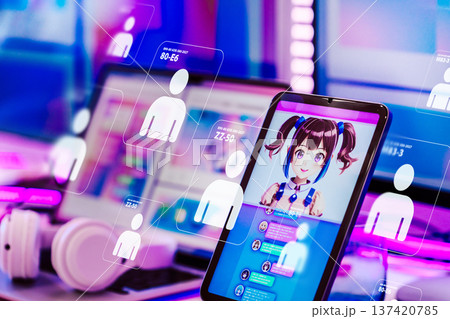 スマホでVTuber配信中 137420785