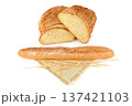 Assorted Sliced Bread and Baguette with Wheat Ears 137421103