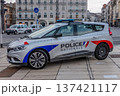 France, Clermont-Ferrand, National Police car on Place de Jaude. 137421117