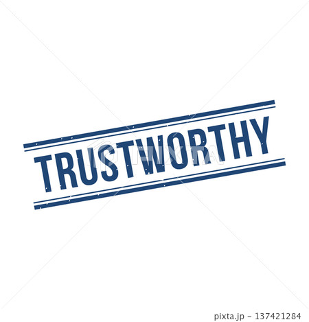 Trustworthy Stamp,Trustworthy Grunge Square Sign 137421284