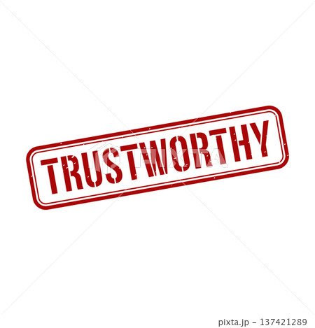 Trustworthy Stamp,Trustworthy Grunge Square Sign 137421289