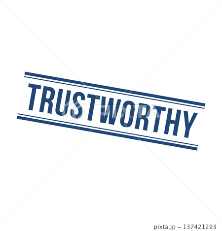 Trustworthy Stamp,Trustworthy Square Sign 137421293