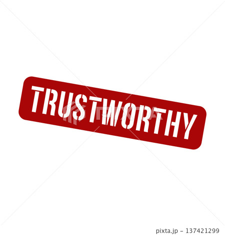 Trustworthy Stamp,Trustworthy Square Sign 137421299