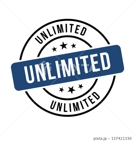 Unlimited Stamp,Unlimited Round Sign 137421330
