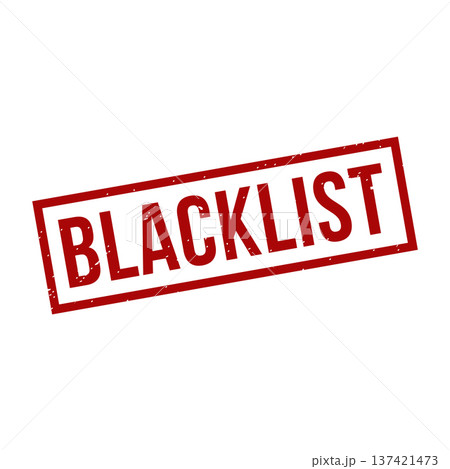 Blacklist Stamp,Blacklist Grunge Square Sign 137421473