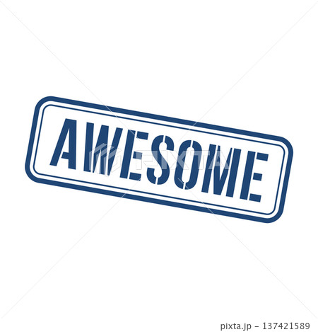 Awesome Stamp,Awesome Square Sign 137421589
