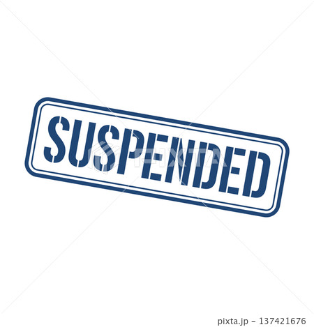 Suspended Stamp, Suspended Square Sign 137421676