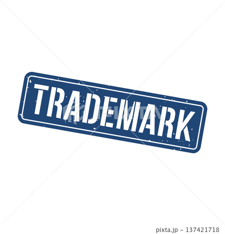 New Trademark Stamp, Trademark Grunge Square Sign 137421718