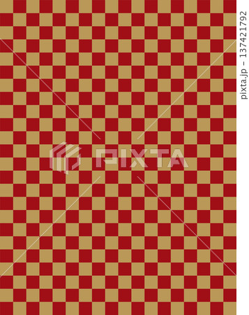 偽金と臙脂色の市松模様 偽金と臙脂色の市松模様 137421792