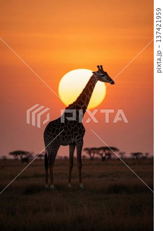 夕日 日没 夕焼け 137421959