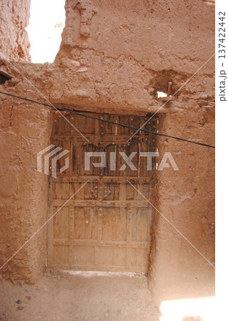 Overview of a typical Berber village in Atlas mountains, Morocco.  137422442