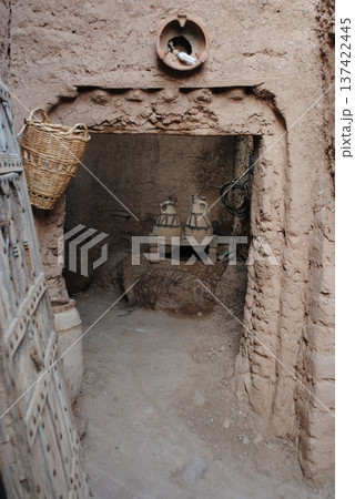 Overview of a typical Berber village in Atlas mountains, Morocco.  137422445