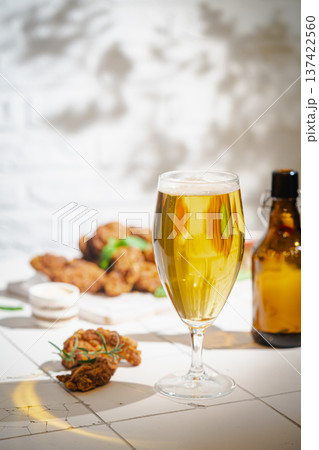 Glass of light beer Glass of light beer 137422560