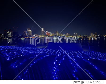 横浜ライトアップ　日本の夜景　横浜の夜景　 137422735