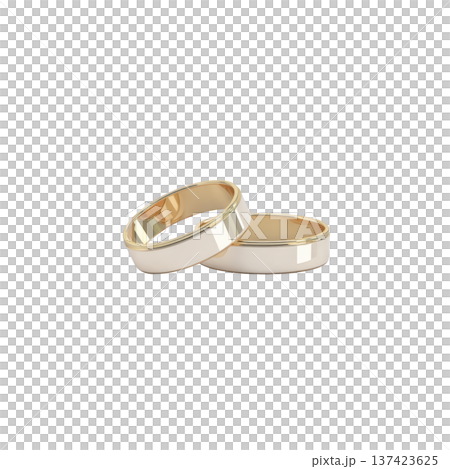 Two elegant gold wedding bands with smooth, polished finish are intertwined, symbolizing love and commitment. rings simplicity and shine evoke sense of timeless romance Two elegant gold wedding bands with smooth, polished finish are intertwined, symbolizing love and commitment. rings simplicity and shine evoke sense of timeless romance 137423625